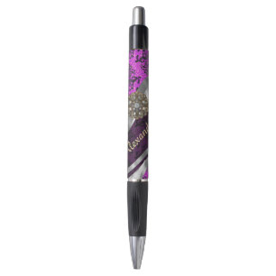 Caneta Cor damasco feminino magenta bonito personalizada