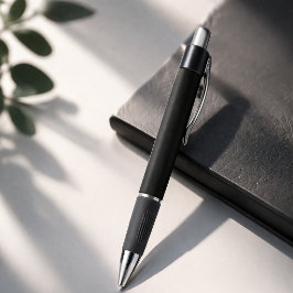 Caneta Cor Sólida Minimalista - Preta