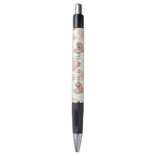 Caneta Corações de Amor Creme Corados