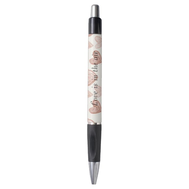 Caneta Corações de Amor Creme Corados (Frente Vertical)