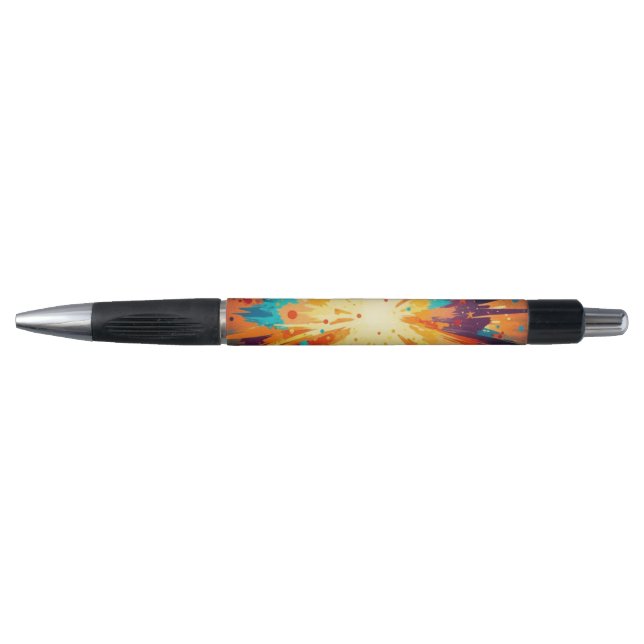Caneta Cosmic Burst Abstract Splatter Art (Frente)