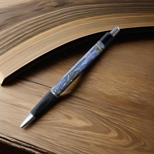 Caneta Crater Lake Oregon Panorama Foto Azul Paisagem (Blue Crater Lake Oregon Panorama Photo Pen Scenic Landscape Photography Stunning Oregon Nature)