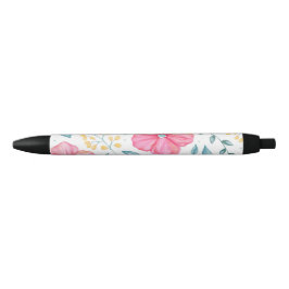 Caneta de Aquarela Floral rosa e amarela