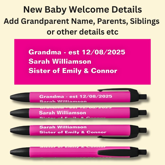 Caneta de Boas-Vindas, Adicionar Nomes e Detalhes (Criador carregado)