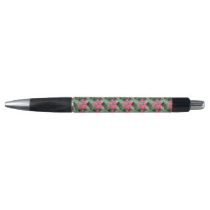 Caneta de Flores Tropicais Rosa Brilhante