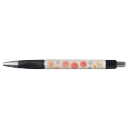 Caneta de Padrão Floral de Aquarela Personalizável