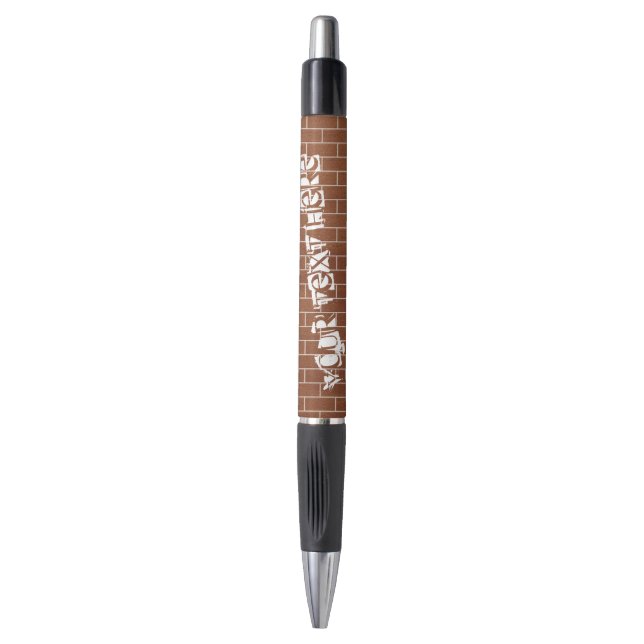Caneta de Parede de tijolos com texto personalizad (Frente Vertical)