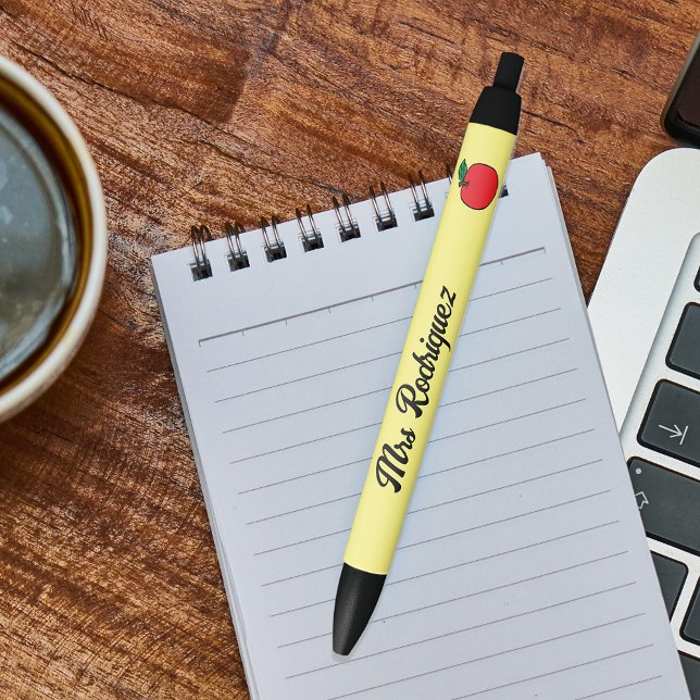 Caneta de Professores com Ilustração de Nome e App (Criador carregado)