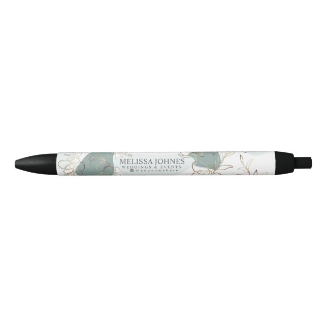 Caneta de Tinta Personalizada Verde da Elegant Min (Frente)