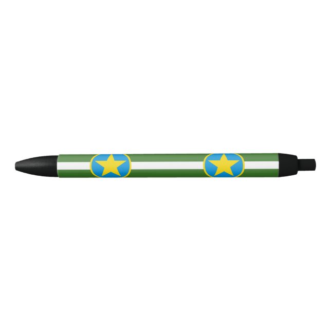 Caneta de Tinta Preta da Bandeira da Cidade de Jac (Frente)