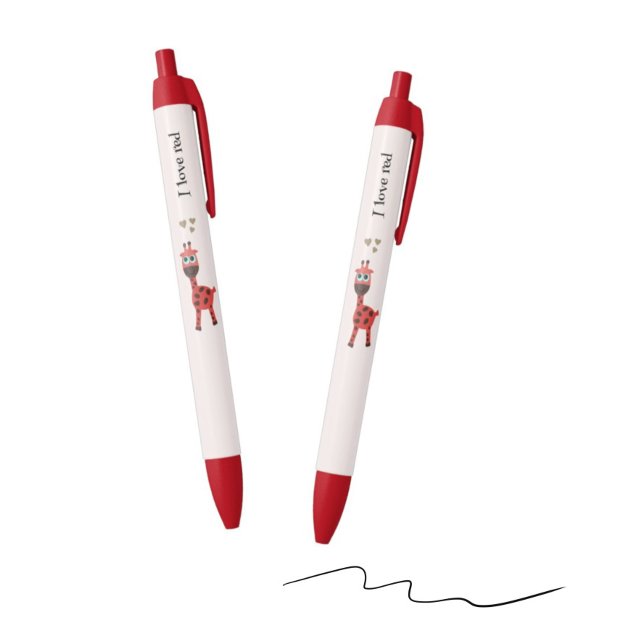 Caneta de tinta preta de girafa vermelha (Criador carregado)