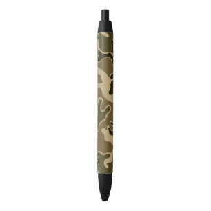 Caneta de tinta preta do teste padrão de Camo