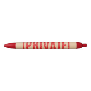 Caneta de Tinta Preta Privada Escrita