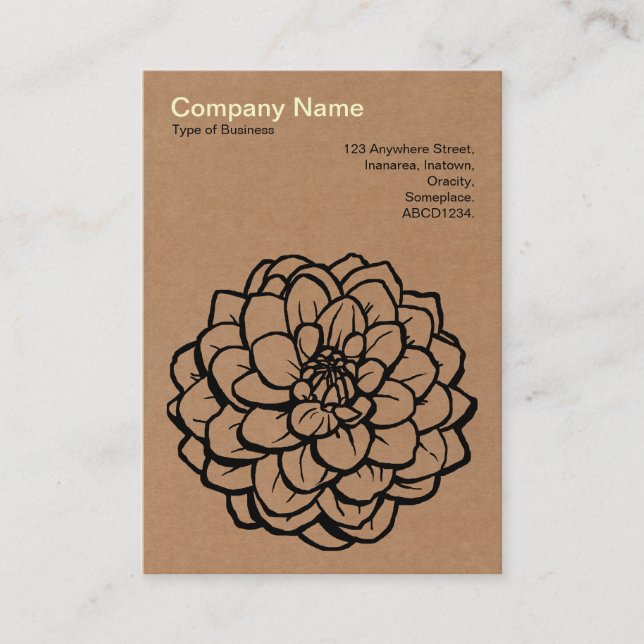 Caneta e tinta Dahlia - Cartão (Frente)