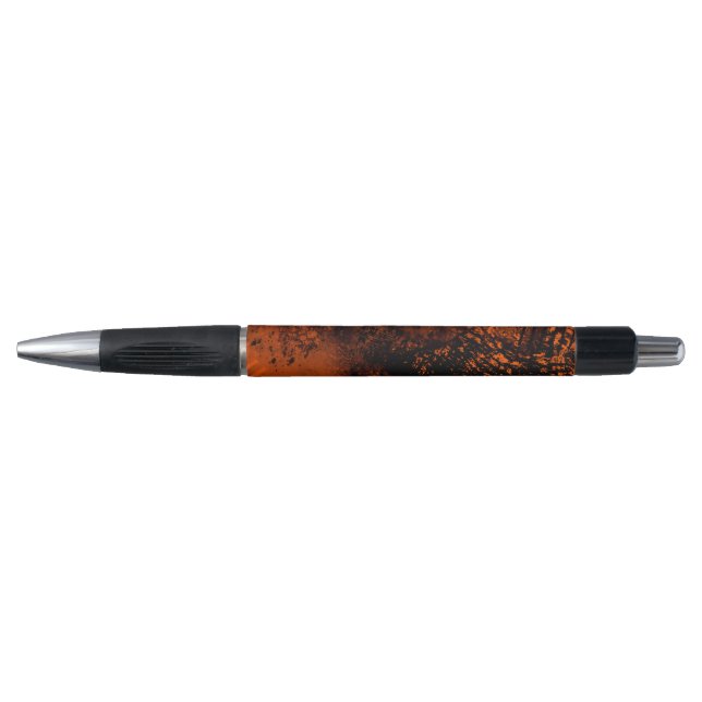Caneta Efeito Splatter de Tinta Laranja e Preto (Frente)