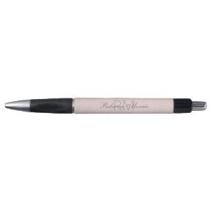 Caneta Elegante, Chic Monograma, Nome Pérola Rosa