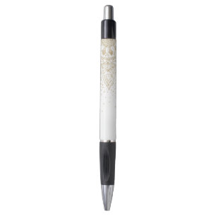 Caneta Elegante Dourado Mandala Dots Design