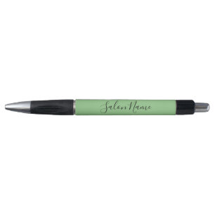 Caneta Elegante Texto Preto Verde Verde Negra Nome do Sal