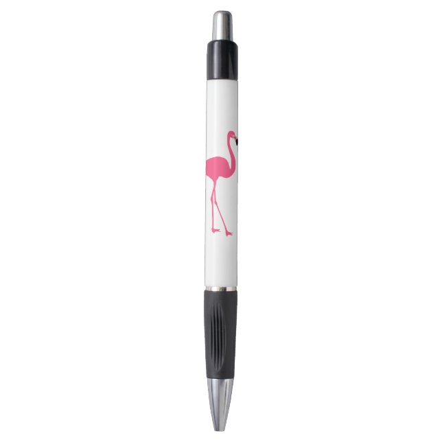 Caneta Elegante Um flamingo rosa fofo (Frente Vertical)