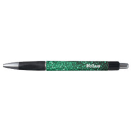 Caneta Emerald Green glitter brilha personaliza