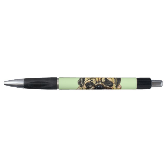 Caneta engraçada com Cachorro Pug (Frente)