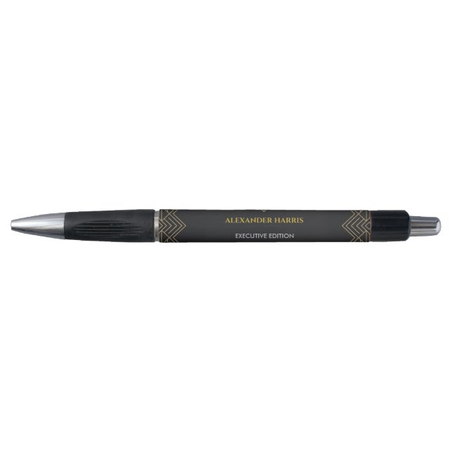 Caneta Esferográfica Art Déco Executiva Personaliz (Frente)