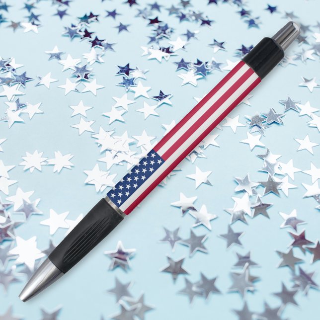 Caneta Estados Unidos - América Flag Stars and Strips Bal (USA American Flag Stars and Stripes Ballpoint Pen)