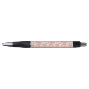 Caneta Estrelas-do-mar e Coral Padrão Pastel Rosa