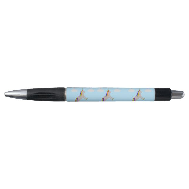 Caneta Fantasy Birthday Unicorn Rainbow and Clouds (Frente)