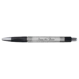 Caneta Faux Rustic Barn Wood Casamento Salve a Data