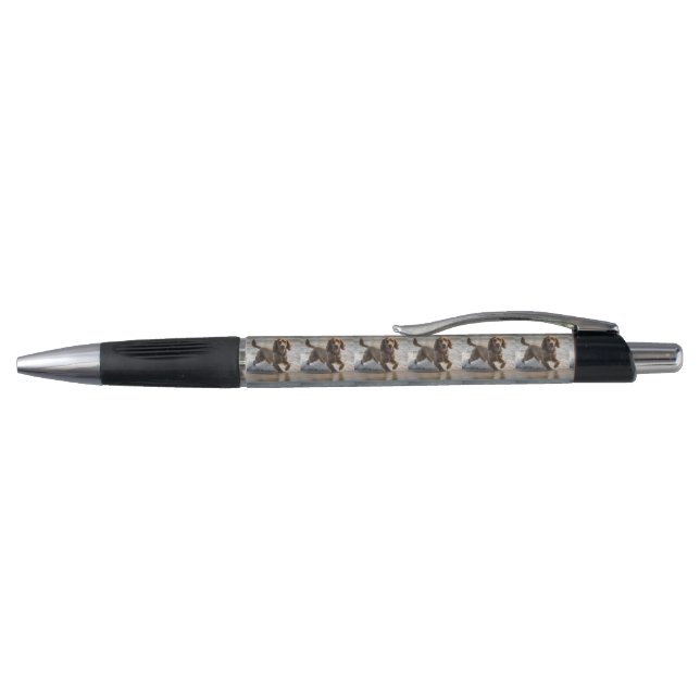Caneta Feliz Dia de Diversão em Praia do Cocker Spaniel, (Topo)