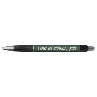 Caneta Fiquem na escola, crianças. (personalizável)