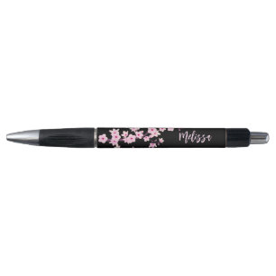 Caneta Floral Cherry Blossoms Monogram