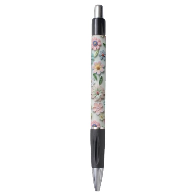 Caneta Flores 3D- (Frente Vertical)