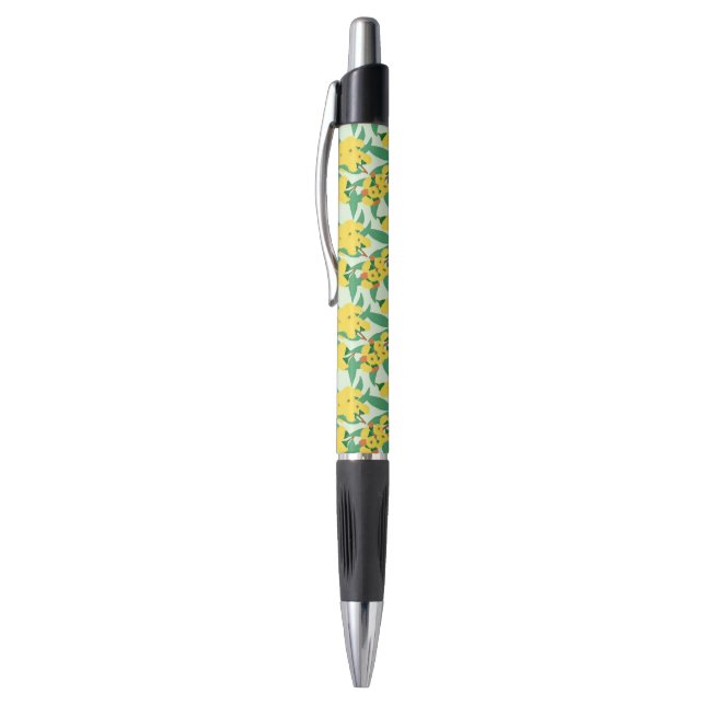 Caneta Flores de Eucalipto Amarelo (Topo (Vertical))