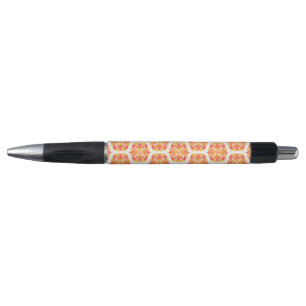Caneta Flores Laranja, Padrão De Flores, Padrão Floral