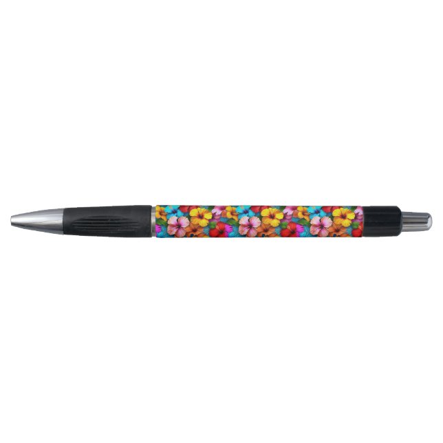 Caneta Flores Multicoloridas Florais Padrão-36355 (Frente)