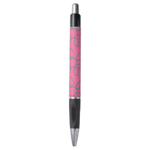 Caneta Flores rosa