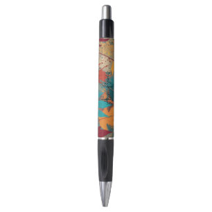 Caneta Folhas de Outono Cores Vibrantes e Elegantes