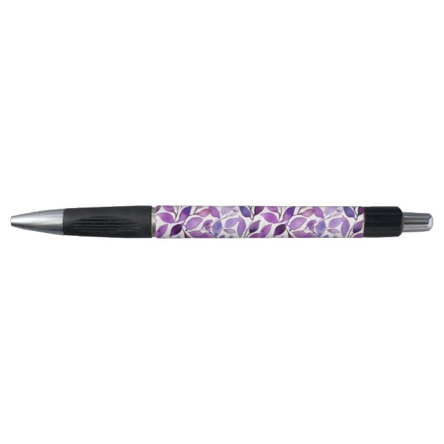Caneta Folhas Roxas (Frente)