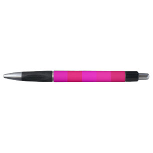 Caneta Fúcsia Moderno, Vermelho Framboesa, Listras Rosa I