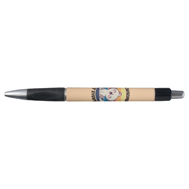 Caneta Gato Kawaii branco e bonito (Frente)