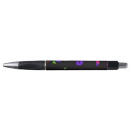 Caneta Gato Preto Neon com Olhos Brilhantes