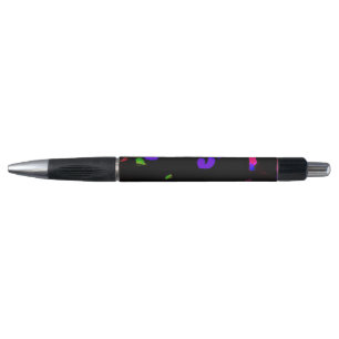 Caneta Gato Preto Neon com Olhos Brilhantes
