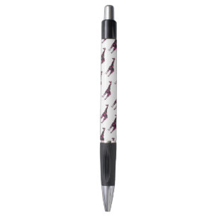 Caneta Girafa Silhueta Preto e Rosa Choque