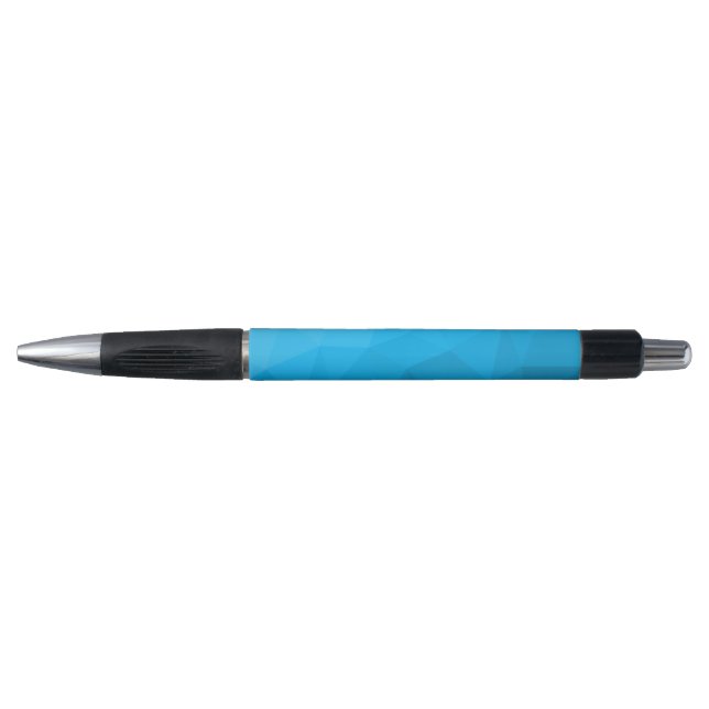 Caneta Gradiente de ciano azul padrão de malha geométrica (Frente)