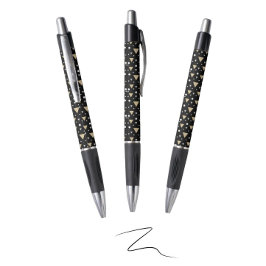 Caneta Gravata Luxo Midnight Geometry