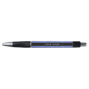 Caneta Grego Meander Key Blue, Seu Nome, Personalize