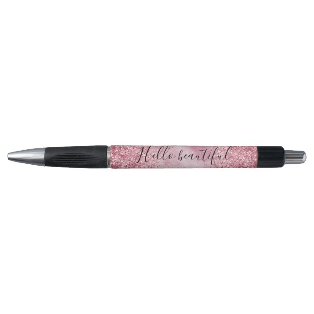 Caneta Grelha Glitter Girly Pink (Frente)