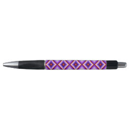 Caneta Harlequin Jester Purple Checkered Pattern